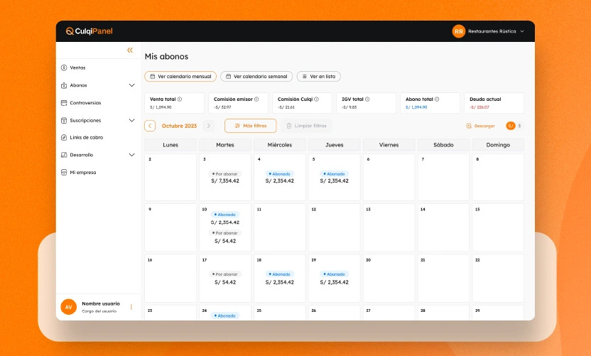 Culqipanel_control_ventas